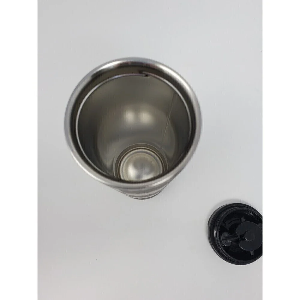 STARBUCKS MATTE BLACK CHECKERBOARD TEXTURED TRAVEL MUG COFFEE BEVERAGE 2012